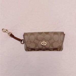 Coach Brown Signature Eyeglass Case